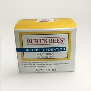 Burt’s Bees Night Cream Intense Hydration Clary Sage 1.8 oz Sealed